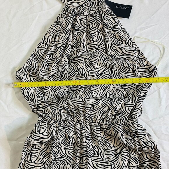 19 COOPER Zebra Print Halter Romper S - Picture 7 of 11